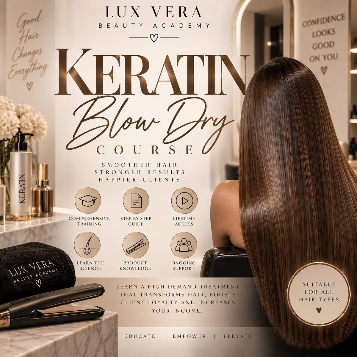 Online Keratin Blowdry Course